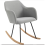 Fauteuil à bascule Rocking Chair - Gris clair  56cm* 80H cm*62cm