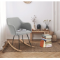 Fauteuil à bascule Rocking Chair - Gris clair  60cm* 90H cm*60cm