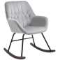 Chaise à bascule OSLO - Gris clair 61L x 88H cm x 70P Chaise à bascule OSLO - Gris clair 61L x 88H cm x 70P