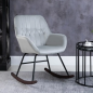Chaise à bascule OSLO - Gris clair 61L x 88H cm x 70P Chaise à bascule OSLO - Gris clair 61L x 88H cm x 70P