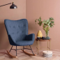 Fauteuil à bascule Nathalie - Bleu L71 cm x P 85 cm x H 97 cm