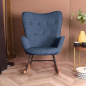 Fauteuil à bascule Nathalie - Bleu L71 cm x P 85 cm x H 97 cm