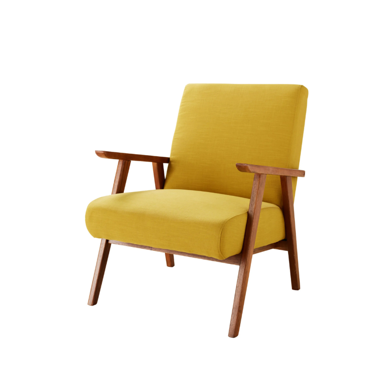 Fauteuil Vintage - Jaune H1m00cm x L70cm x P70cm