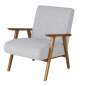Fauteuil Vintage - Gris clair H1m00cm x L70cm xP70cm