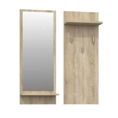 Meuble d'entré et Porte-Manteau CHÊNE  - RIVA - H90 cm * P16 cm* L 70cm