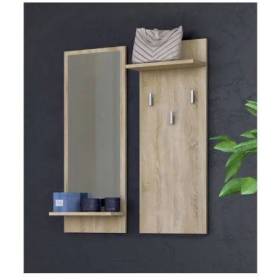 Meuble d'entré et Porte-Manteau CHÊNE  - RIVA - H90 cm * P16 cm* L 70cm