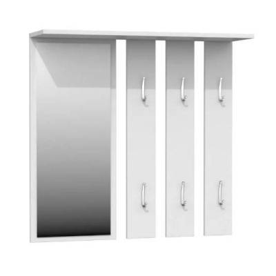 ,Meuble d'entrée Porte-Manteau Opal - Blanc  H82 cm * P15 cm * L85 cm