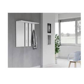 ,Meuble d'entrée Porte-Manteau Opal - Blanc  H82 cm * P15 cm * L85 cm