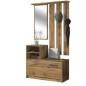 Meuble d’entrée - armoire à chaussures - porte manteau AMBRE - Marron - H160cm * L85cm * P30cm Meuble d’entrée - armoire à chaussures - porte manteau AMBRE - Marron - H160cm * L85cm * P30cm