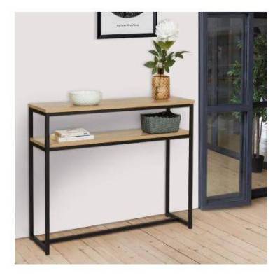 Console double DETROIT design industriel  L100 cm x P30 cm x H80 cm