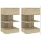 Lot de deux tables de chevet Chêne