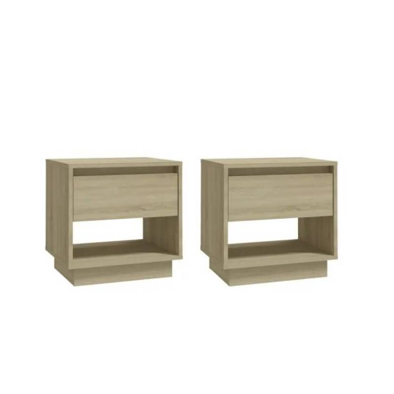Tables de chevet 2 pcs Chêne sonoma 45x34x44 cm