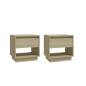 Tables de chevet 2 pcs Chêne sonoma 45x34x44 cm