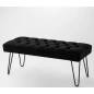 Banc En Métal Pouf Industriel  Noir - L120cm * H45cm * P40cm