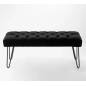 Banc En Métal Pouf Industriel  Noir - L120cm * H45cm * P40cm