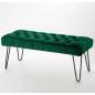 Banc En Métal Pouf Industriel Vert - L120cm * H45cm * P40cm