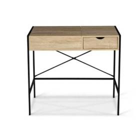 Coiffeuse LUIS avec miroir design industriel  L.83cm x P40cm x H.75 cm