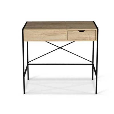 Coiffeuse LUIS avec miroir design industriel  L.83cm x P40cm x H.75 cm