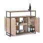 Meuble de bar avec portes et étagères DETROIT design industriel