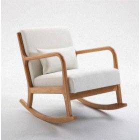 Chaise à bascule - Blanc - 105cm*58cm*43cm