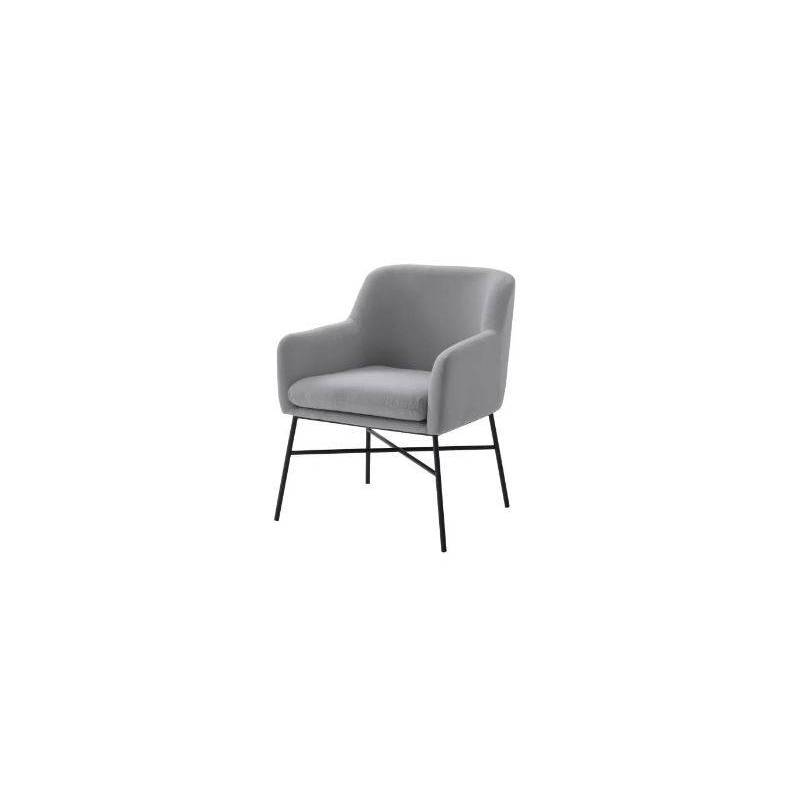 Fauteuil MARIO - Pieds métal -   L49cm x P62cm x H57cm