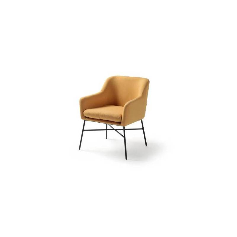 Fauteuil MARIO - Pieds métal -   L49cm x P62cm x H57cm