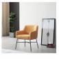 Fauteuil MARIO - Pieds métal -   L49cm x P62cm x H57cm