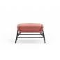 Fauteuil Telsa  Rose  avec pouf  -  Métal  