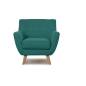Fauteuil Scandinave Helsinki 1 place vert L80cm*H90cm*P70cm
