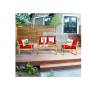 Salon jardin Acasia rouge - 4 places avec table basse