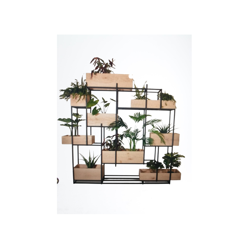 Etagère Cléopâtre Fer forgé et Bois MDF chêne Etagère Cléopâtre Fer forgé et Bois MDF chêne