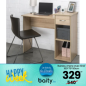 Happy Week - Bureau chene avec tiroir - 100*75*50 - Bois MDF stratifié