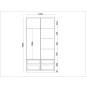 Armoire Camilia - MDF STRATIFIÉ -100*190*50 cm - Blanc & chêne Armoire Camilia - MDF STRATIFIÉ -100*190*50 cm - Blanc & chêne