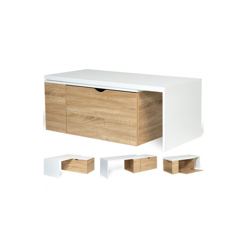Table de salon avec coffre de rangement