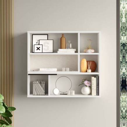 Niche bureautique en  blanc L 90cm x H 85cm x P 25cm