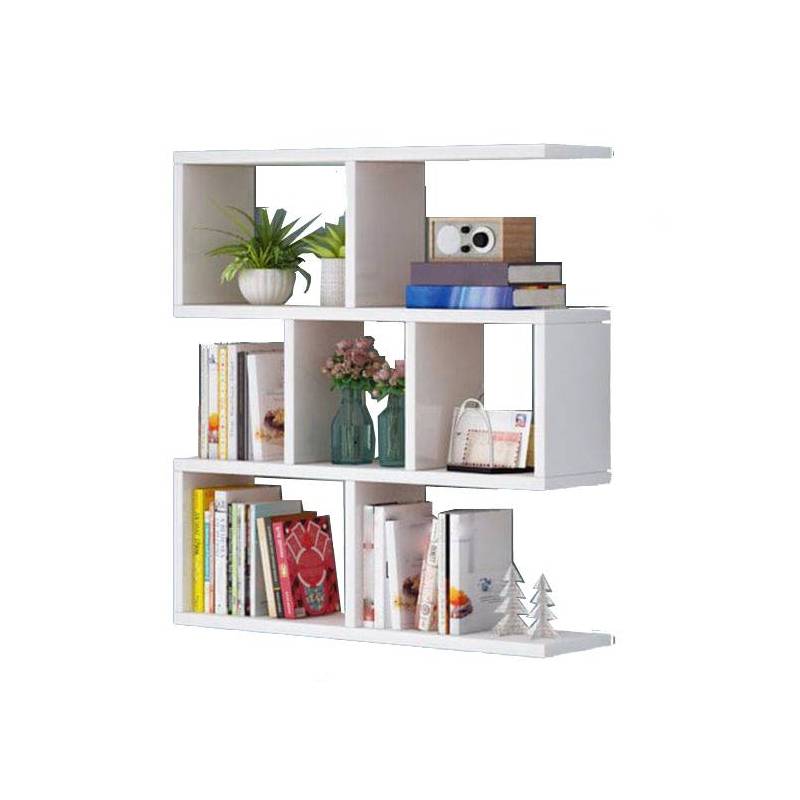 Niche bureautique, Zigzag, en MDF blanc L 90cm x H 82cm x P 22cm Niche bureautique, Zigzag, en MDF blanc L 90cm x H 82cm x P 22cm