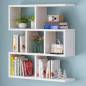 Niche bureautique, Zigzag, en MDF blanc L 90cm x H 82cm x P 22cm Niche bureautique, Zigzag, en MDF blanc L 90cm x H 82cm x P 22cm