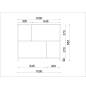 Niche bureautique en blanc L 100cm x H 85cm x P 25cm Niche bureautique en blanc L 100cm x H 85cm x P 25cm