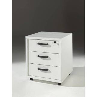 Bloc à trois tiroirs en MDF stratifié blanc  L50cmxH60cm
