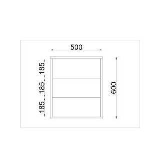 Bloc à trois tiroirs en MDF stratifié blanc  L50cmxH60cm