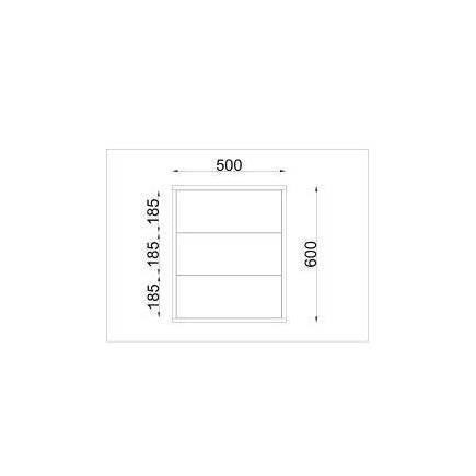 Bloc à trois tiroirs en MDF stratifié blanc  L50cmxH60cm