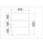 Bloc à trois tiroirs en MDF stratifié blanc L50cmxH60cm Bloc à trois tiroirs en MDF stratifié blanc L50cmxH60cm