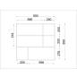 Niche bureautique en blanc L 90cm x H 85cm x P 25cm Niche bureautique en blanc L 90cm x H 85cm x P 25cm