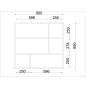 Niche bureautique en chêne L 90cm x H 85cm x P 25cm Niche bureautique en chêne L 90cm x H 85cm x P 25cm