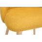 Lot de deux chaises scandinaves en tissu velours jaune moutarde et bois clair (lot de 2) HIGGINS