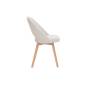 Lot de deux chaises scandinaves en tissu effet velours texturé beige et bois clair (lot de 2) COSETTE