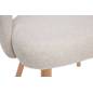 Lot de deux chaises scandinaves en tissu effet velours texturé beige et bois clair (lot de 2) COSETTE