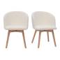 Lot de deux chaises scandinaves blanc cassé et bois (lot de 2) VANITY Lot de deux chaises scandinaves blanc cassé et bois (lot de 2) VANITY