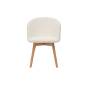 Lot de deux chaises scandinaves blanc cassé et bois (lot de 2) VANITY Lot de deux chaises scandinaves blanc cassé et bois (lot de 2) VANITY