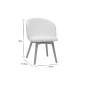 Lot de deux chaises scandinaves blanc cassé et bois (lot de 2) VANITY Lot de deux chaises scandinaves blanc cassé et bois (lot de 2) VANITY